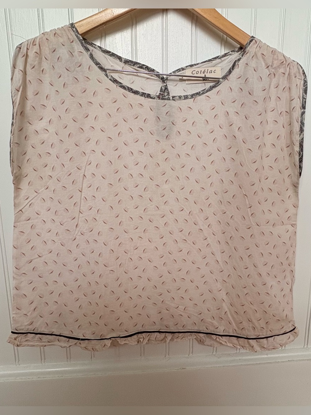 Blush Pink Sleeveless Printed Blouse